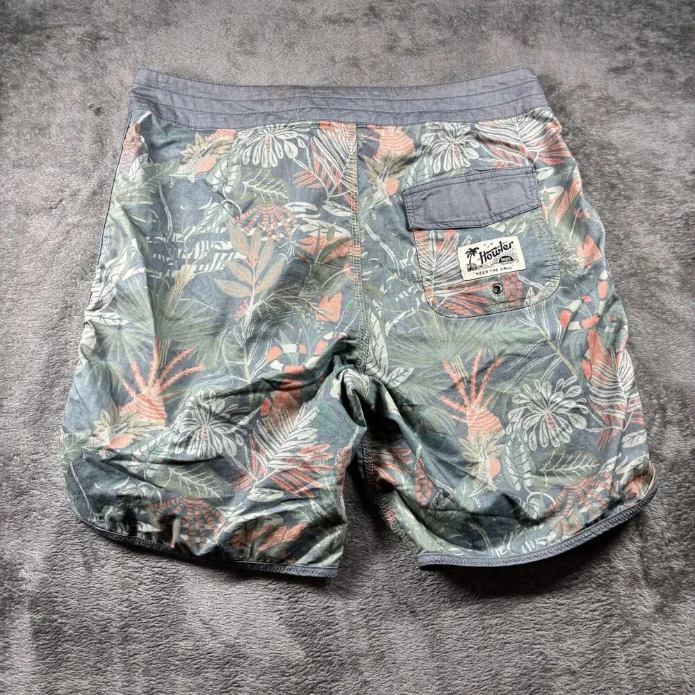 Howler Brothers Bros Men Stretch Bruja Boardshorts Tropical Coastal 34 M276
